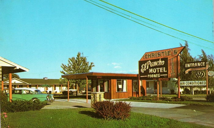 El Pancho Motel (Travel Inn) - Vintage Postcard (newer photo)